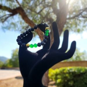 Avengers Loki inspired gemstone bracelet